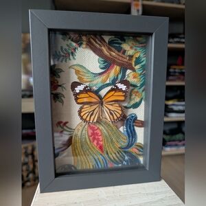 Framed Butterfly - Danaus Genutia (Common Tiger Butterfly)